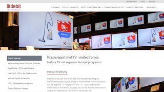 
                            9. Digital Signage Projekt - melectronics Instore TV - Littlebit Technology