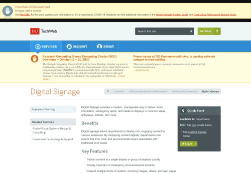 
                            12. Digital Signage : TechWeb : Boston University