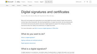 
                            12. Digital signatures and certificates - Office Support