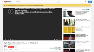 
                            8. Digital Student Manual Tutorial Videos for WSE Student - YouTube