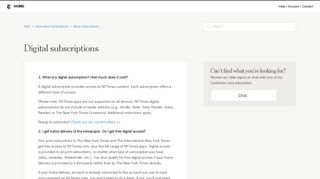 
                            4. Digital subscriptions - Help - The New York Times