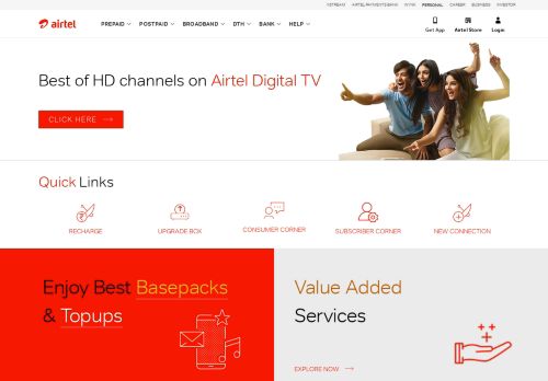 
                            9. Digital TV - airtel: Prepaid | Postpaid | Broadband | 4G | DTH Services ...