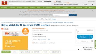 
                            9. Digital Watchdog 10 Spectrum IPVMS Licenses DW ... - B&H