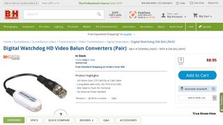 
                            12. Digital Watchdog HD Video Balun Converters (Pair) DW-BALUNHD ...