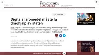 
                            6. Digitala läromedel måste få draghjälp av staten | Pedagogiska ...