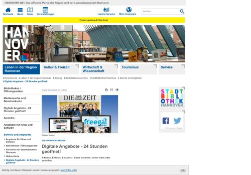 
                            4. Digitale Angebote - 24 Stunden geöffnet! | Service und ... - Hannover.de