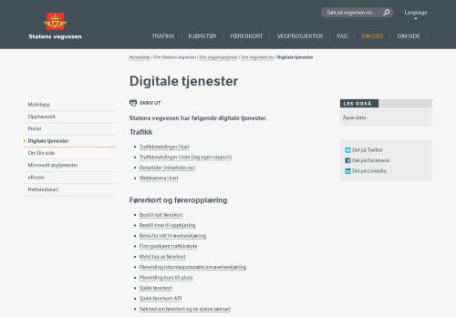 
                            4. Digitale tjenester | Statens vegvesen