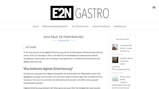 
                            6. Digitale Zeiterfassung - E2N Gastro Blog