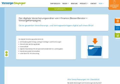 
                            5. Digitaler Versicherungsordner der VorsorgeKampagne