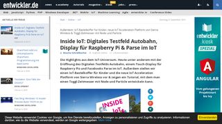 
                            9. Digitales Testfeld Autobahn, Display für Raspberry Pi & Parse