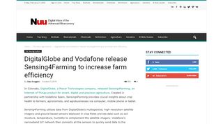 
                            12. DigitalGlobe and Vodafone release Sensing4Farming to ...
