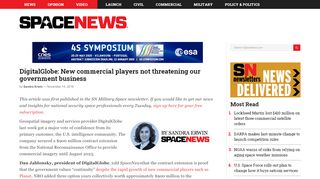 
                            7. DigitalGlobe: New commercial players not threatening our ...