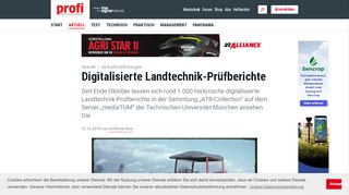 
                            8. Digitalisierte Landtechnik-Prüfberichte - Aktuelle Meldungen - profi.de