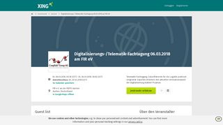 
                            10. Digitalisierungs-/Telematik-Fachtagung 06.03.2018 am FIR eV in ...