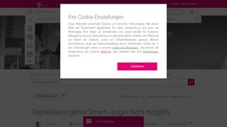 
                            3. Digitalisierungsbox Smart - Login nicht möglich