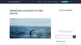 
                            12. DigitalOcean and Docker for Data Science - Dataquest