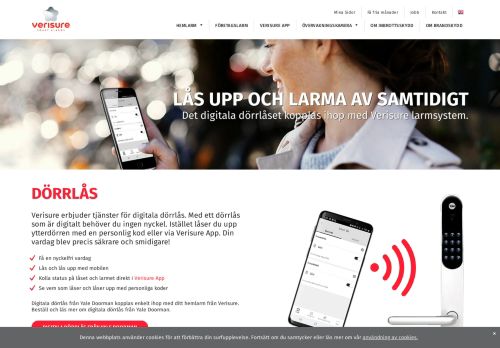 
                            11. Digitalt dörrlås - Lås upp med mobilen | Verisure