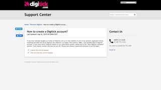 
                            1. Digitick | How to create a Digitick account?