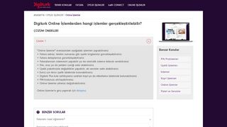 
                            6. Digiturk Online İşlemlerden hangi işlemler gerçekleştirilebilir? - Online ...