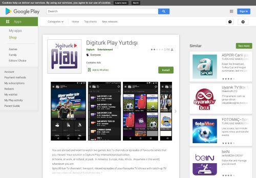 
                            8. Digiturk Play Yurtdışı – Apps bei Google Play