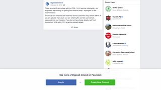 
                            3. Digiweb Ireland - There is currently an outage with our... | Facebook