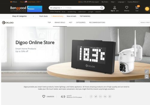 
                            5. DIGOO Official Store Online Deals | Banggood