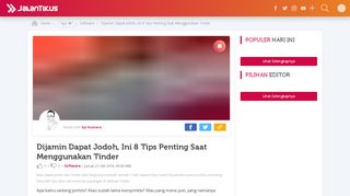 
                            13. Dijamin Dapat Jodoh, Ini 8 Tips Penting Saat Menggunakan Tinder ...