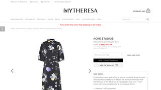 
                            9. Dilona Floral-Printed Satin Dress | Acne Studios - mytheresa.com