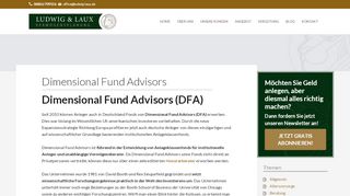 
                            6. Dimensional Fund Advisors - DFA - Anlageklassenfonds