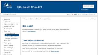 
                            2. Din e-post - -GUL-support för student [GUL]
