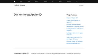 
                            10. Din konto og Apple-ID - Hjelp til å kjøpe - Apple (NO)