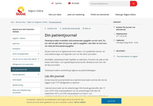 
                            4. Din patientjournal - Region Skåne