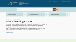 
                            11. Dine utbetalinger - NAV | Norge.no