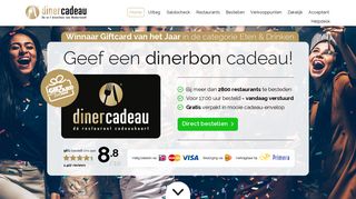 
                            11. Diner Cadeau: Dinerbon met ruim 2700 restaurants