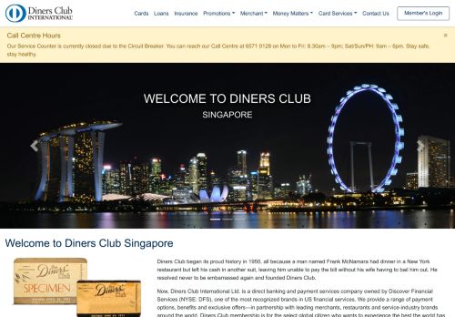 
                            3. Diners Club Singapore - Welcome