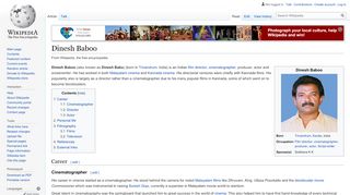 
                            11. Dinesh Baboo - Wikipedia