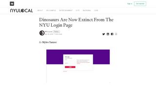 
                            11. Dinosaurs Are Now Extinct From The NYU Login Page – NYU Local