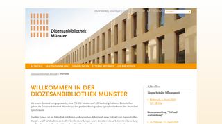 
                            11. Diözesanbibliothek Münster: Startseite