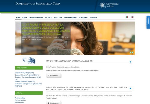 
                            7. Dipartimento di Scienze della Terra - Università di Pisa