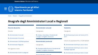 
                            2. Dipartimento per gli Affari Interni e Territoriali - Anagrafe degli ...