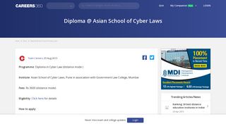 
                            9. Diploma @ Asian School of Cyber Laws - Careers360