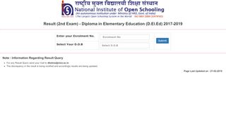 
                            9. Diploma in Elementary Education (D.El.Ed) Exam Results - NIOS.DLED