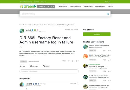 
                            4. DIR 868L Factory Reset and Admin username log in f... - StarHub ...