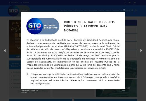 
                            5. Dirección General de Registros Públicos de la Propiedad y Notarías