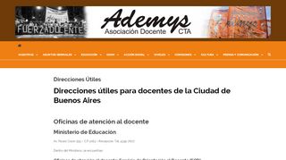 
                            12. Direcciones útiles - Ademys