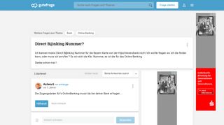 
                            5. Direct B@nking Nummer? (Bank, Online-Banking) - Gutefrage