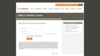 
                            5. Direct Connect Login - ResAvenue