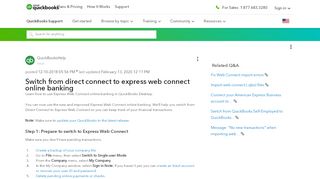 
                            11. Direct Connect online banking for Capital One will... - QuickBooks - Intuit