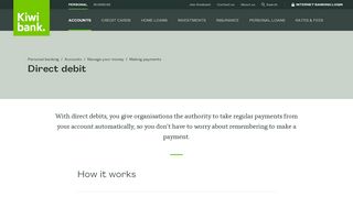 
                            5. Direct debit | Making payments | Kiwibank