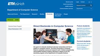 
                            11. Direct Doctorate in CS - ETH - Computer Science